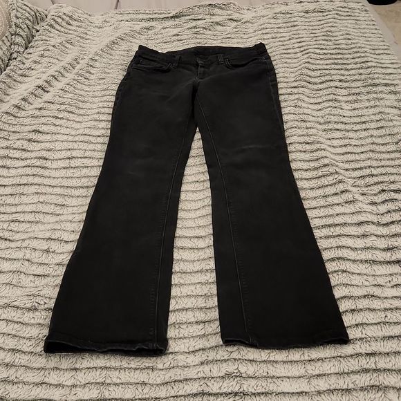Black wash 7 for all mankind bootcut jeans size 30 - Picture 1 of 9